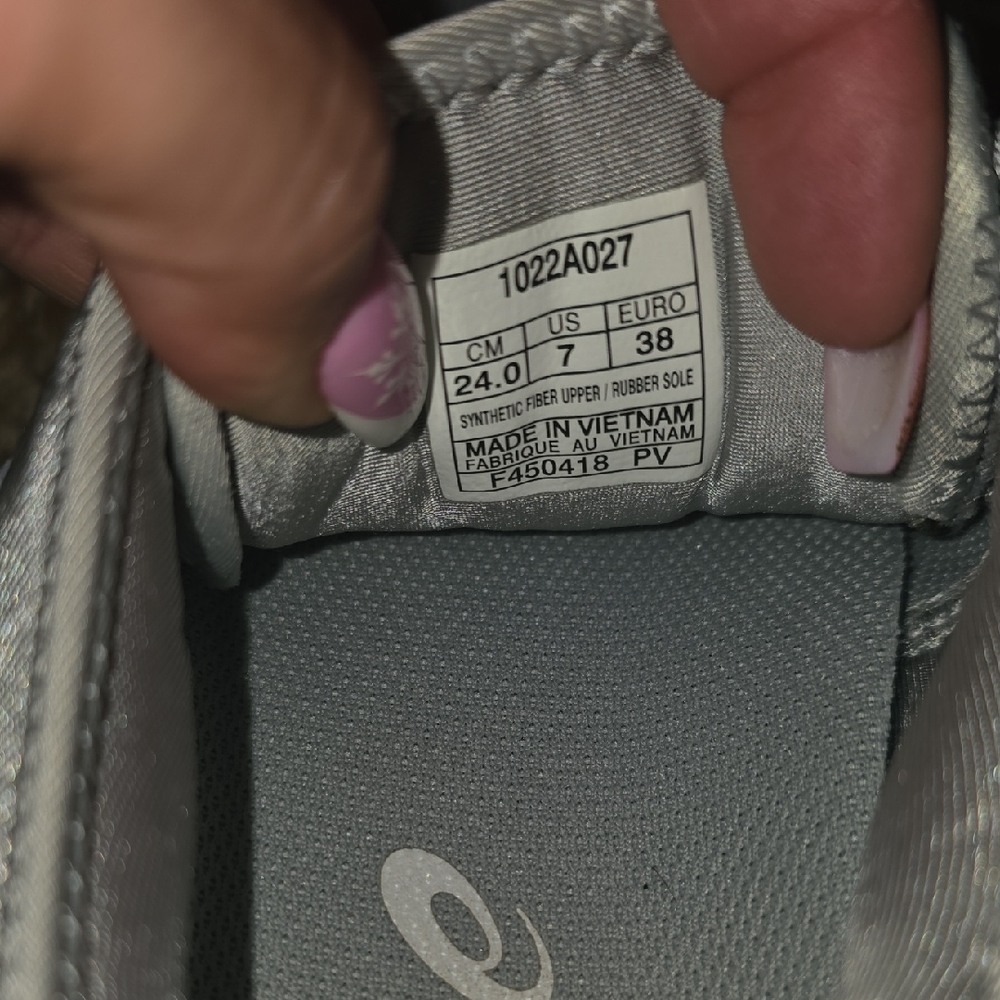 Asics Silver and Blue Athletic Shoes - Picture 9 of 9